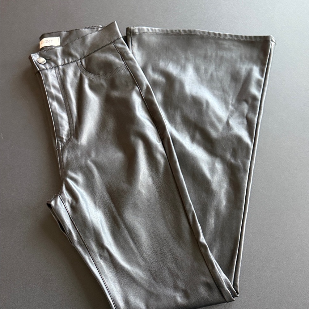Black Faux Leather Pants
